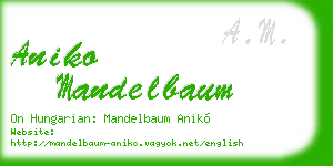 aniko mandelbaum business card