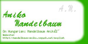 aniko mandelbaum business card